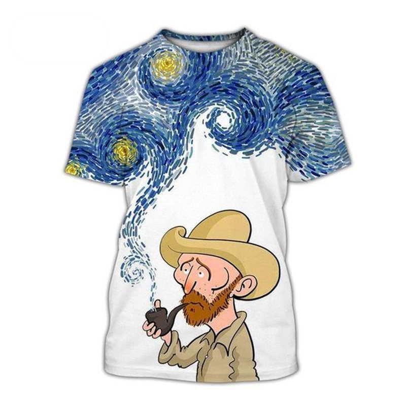 Board Game Bang - Vincent Van Gogh Pattern T Shirt
