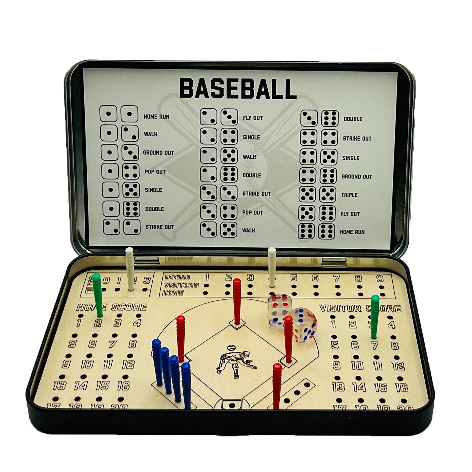 Board Game Viticulture - Travel Board Games Portable Wooden Baseball