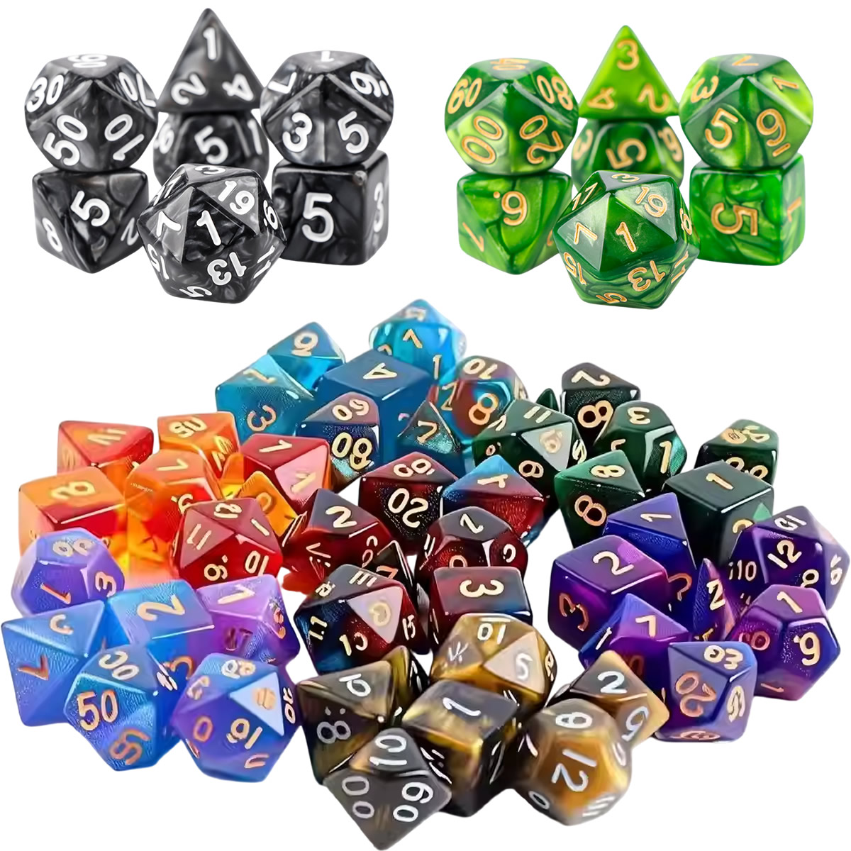 Board Game Verdant - 7pcs DND Dice Set Color Polyhedral