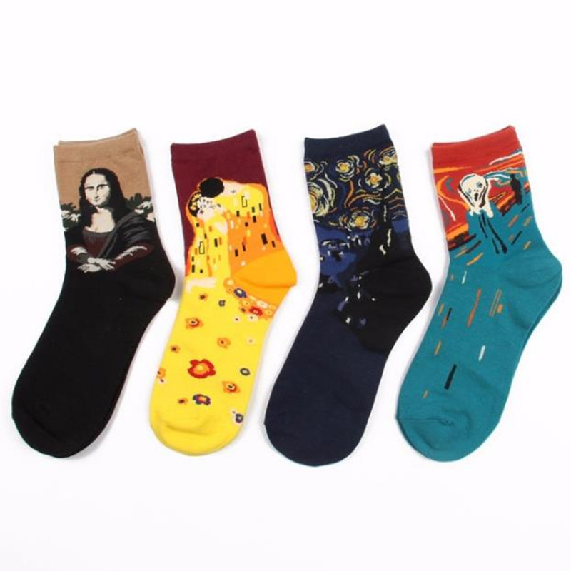 Board Game Bang - Unisex Abstract Oil Painting Socks Mona