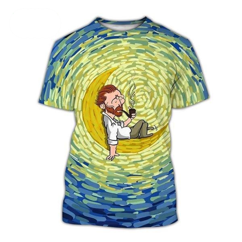 Vincent Van Gogh Pattern T Shi - Board Game Bang recensie en prijs