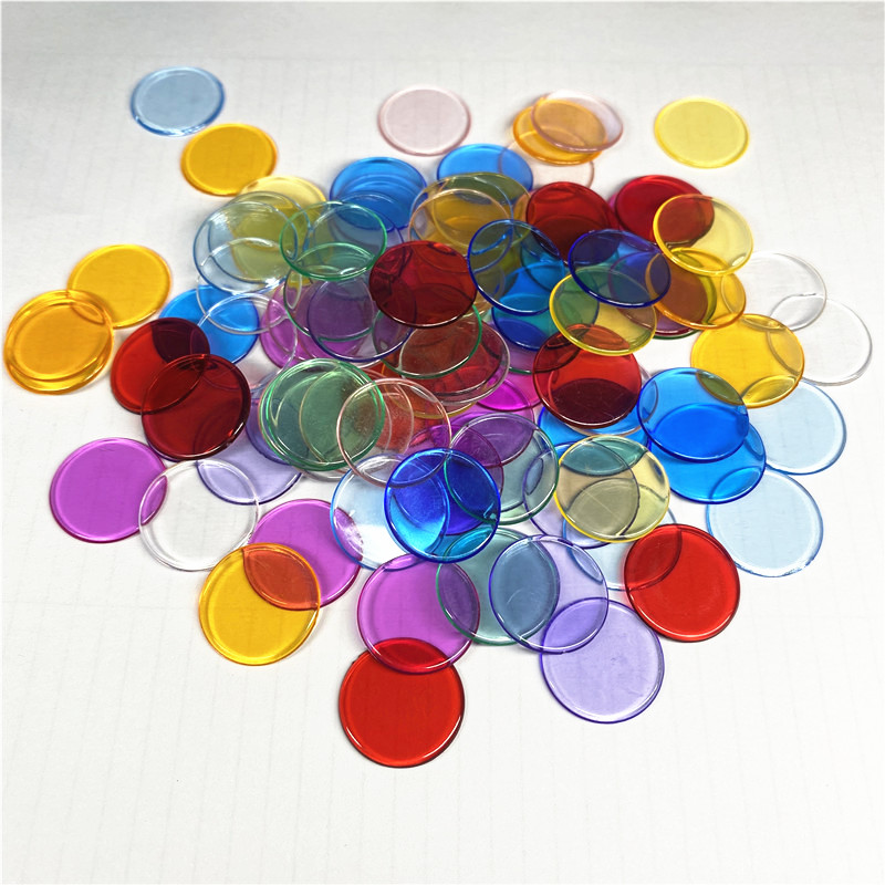 100pcs 19mm Transparent Chips  - Board Game Verdant recensie en prijs