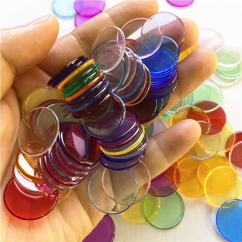 100pcs 19mm Transparent Chips  - Board Game Verdant recensie en prijs