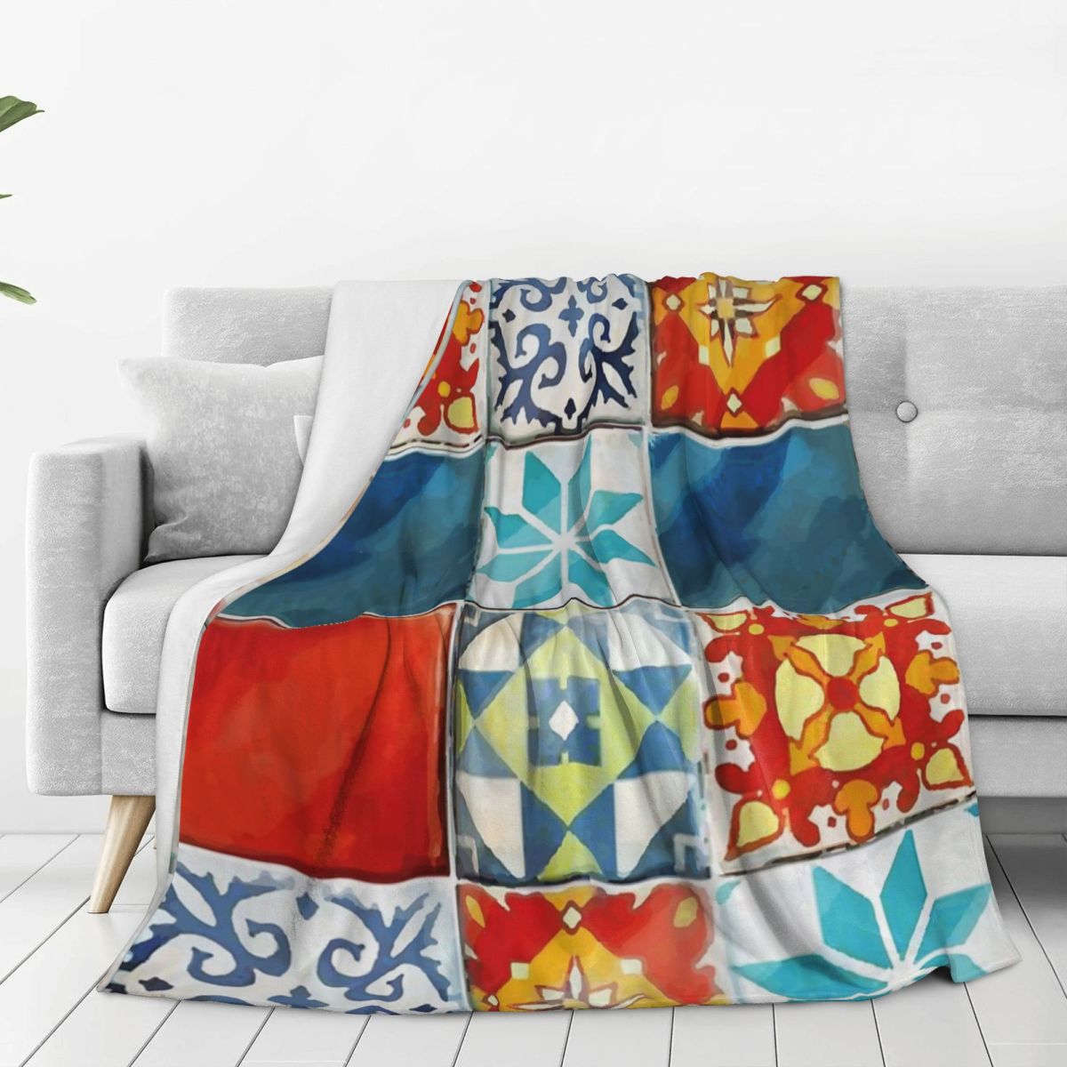 Colorful Azulejos Tiles From A - Board Game Quilt recensie en prijs