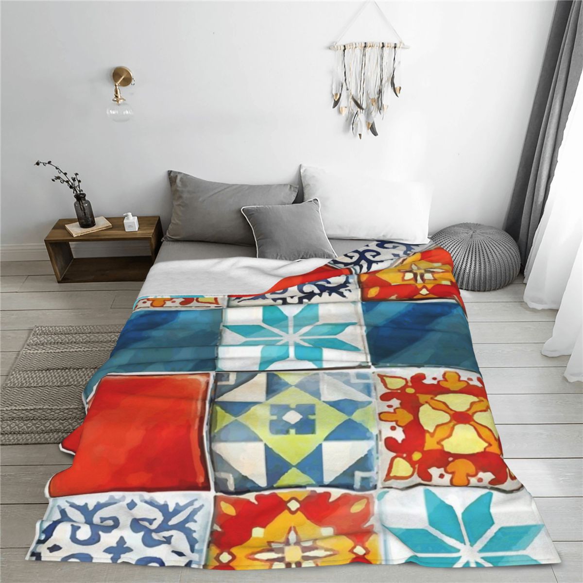 Colorful Azulejos Tiles From A - Board Game Quilt recensie en prijs