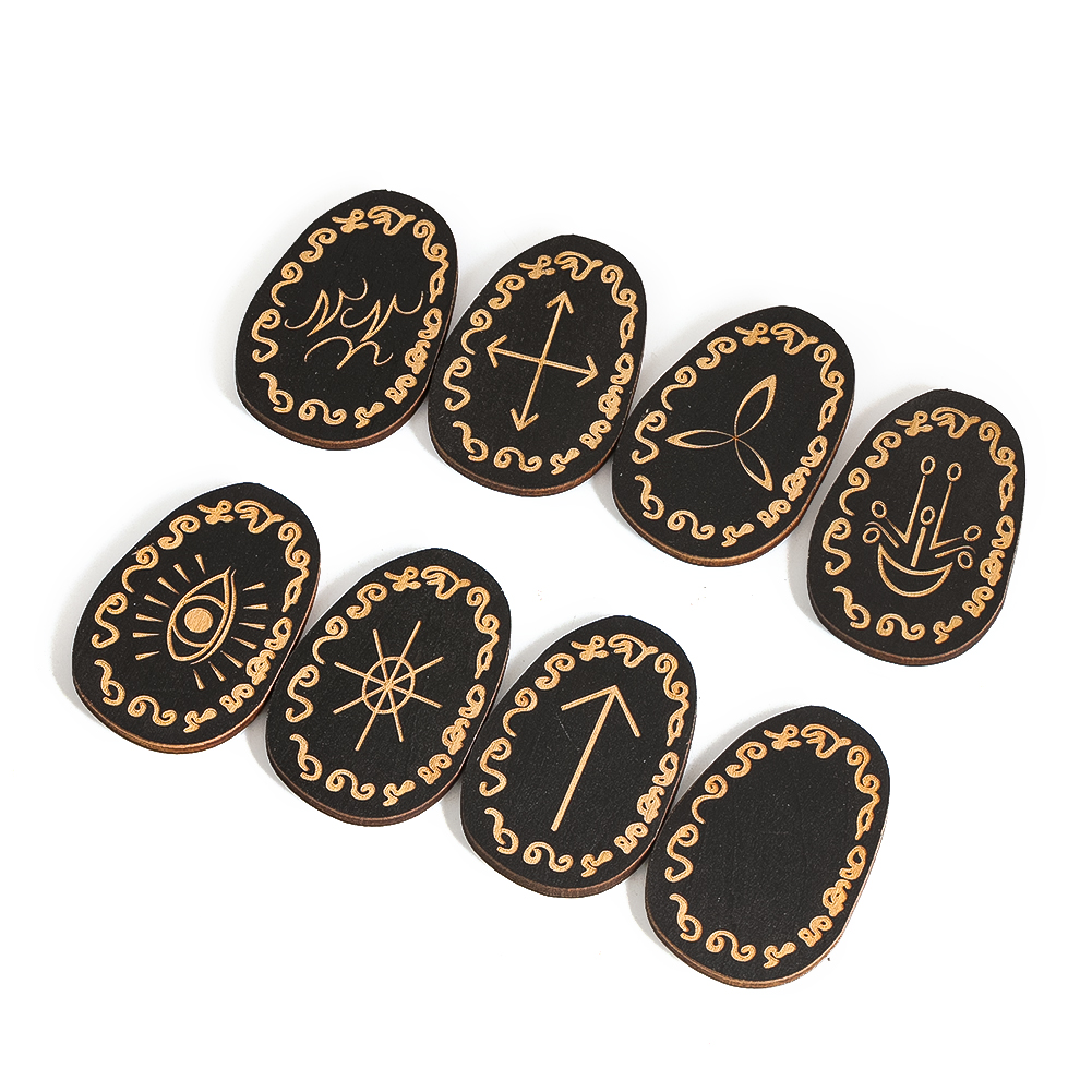 Complete Rune Stones Set Woode - Board Game Vikings recensie en prijs