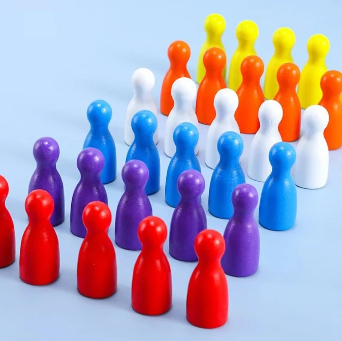 100 Pcs Colorful Wooden Chess  - Board Game Verdant recensie en prijs