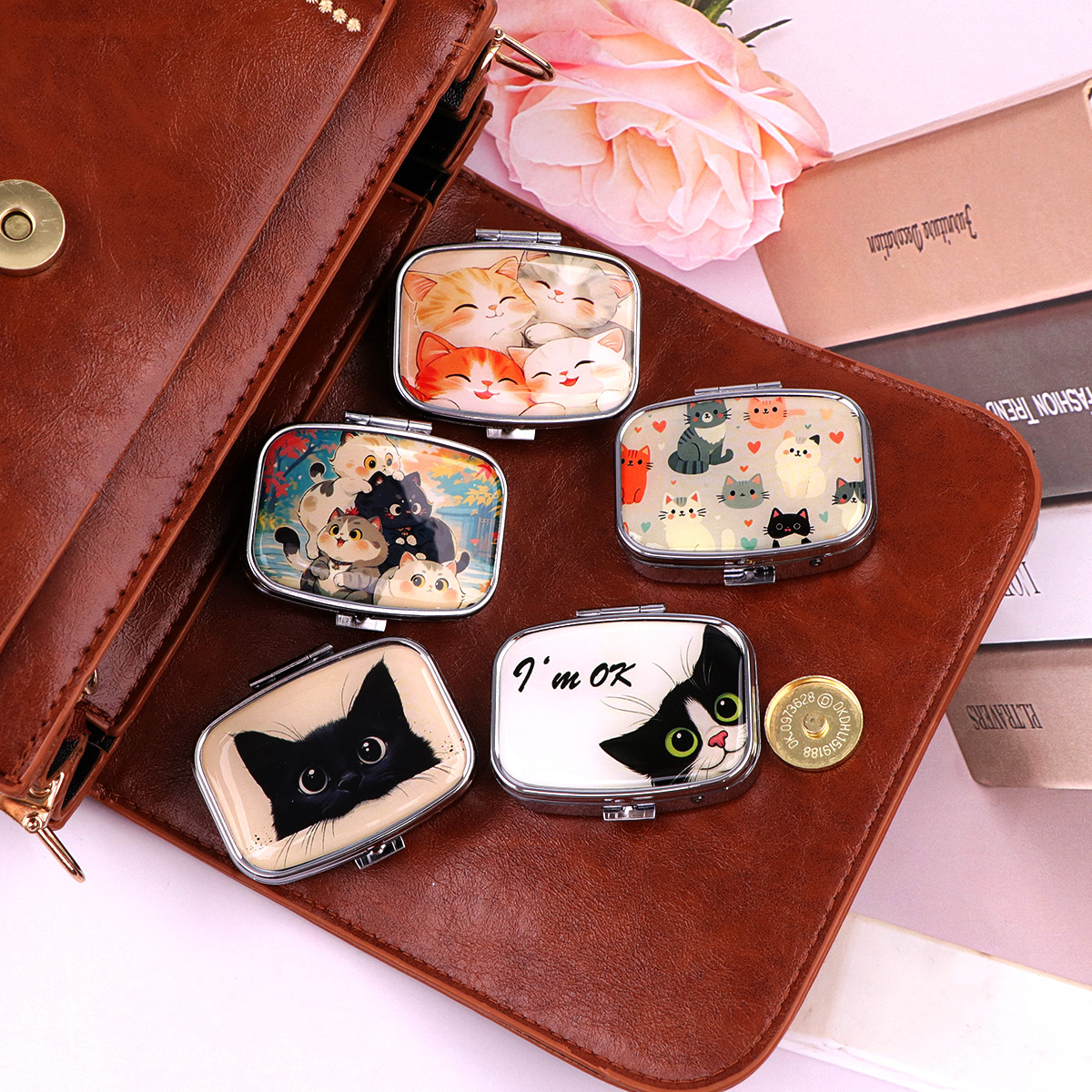 Black Cat Pill Boxes Cartoon A - Token Tray Organizer recensie en prijs