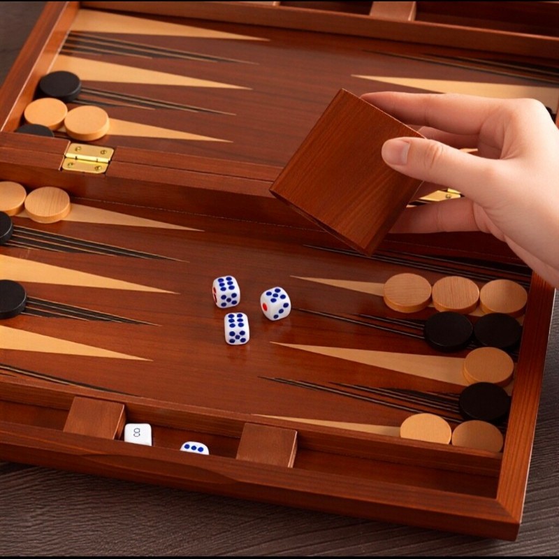 Solid Wood Backgammon 11-19 In - Board Game Operation recensie en prijs