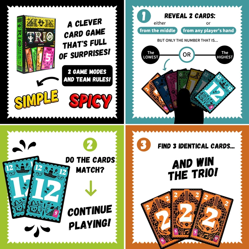 Strategic Card Board Game TRIO - Cooperative Card Game recensie en prijs