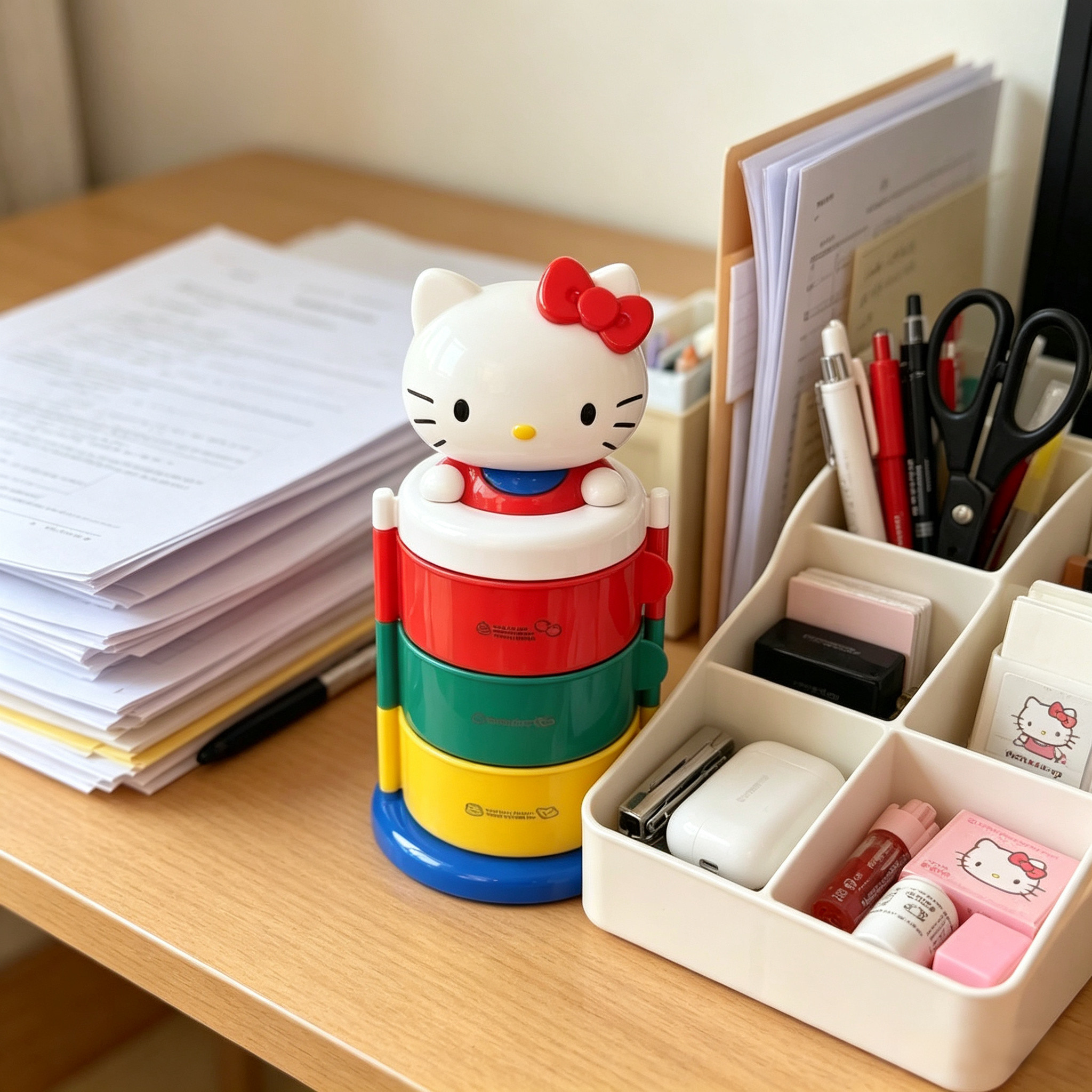 Cute Kitty Rotating Dustproof  - Token Tray Organizer recensie en prijs