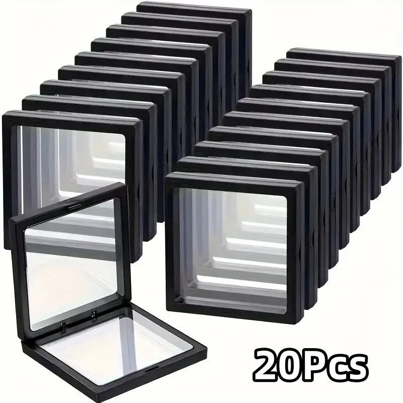 20Pcs Clearview 3D Floating Di - Token Tray Organizer recensie en prijs