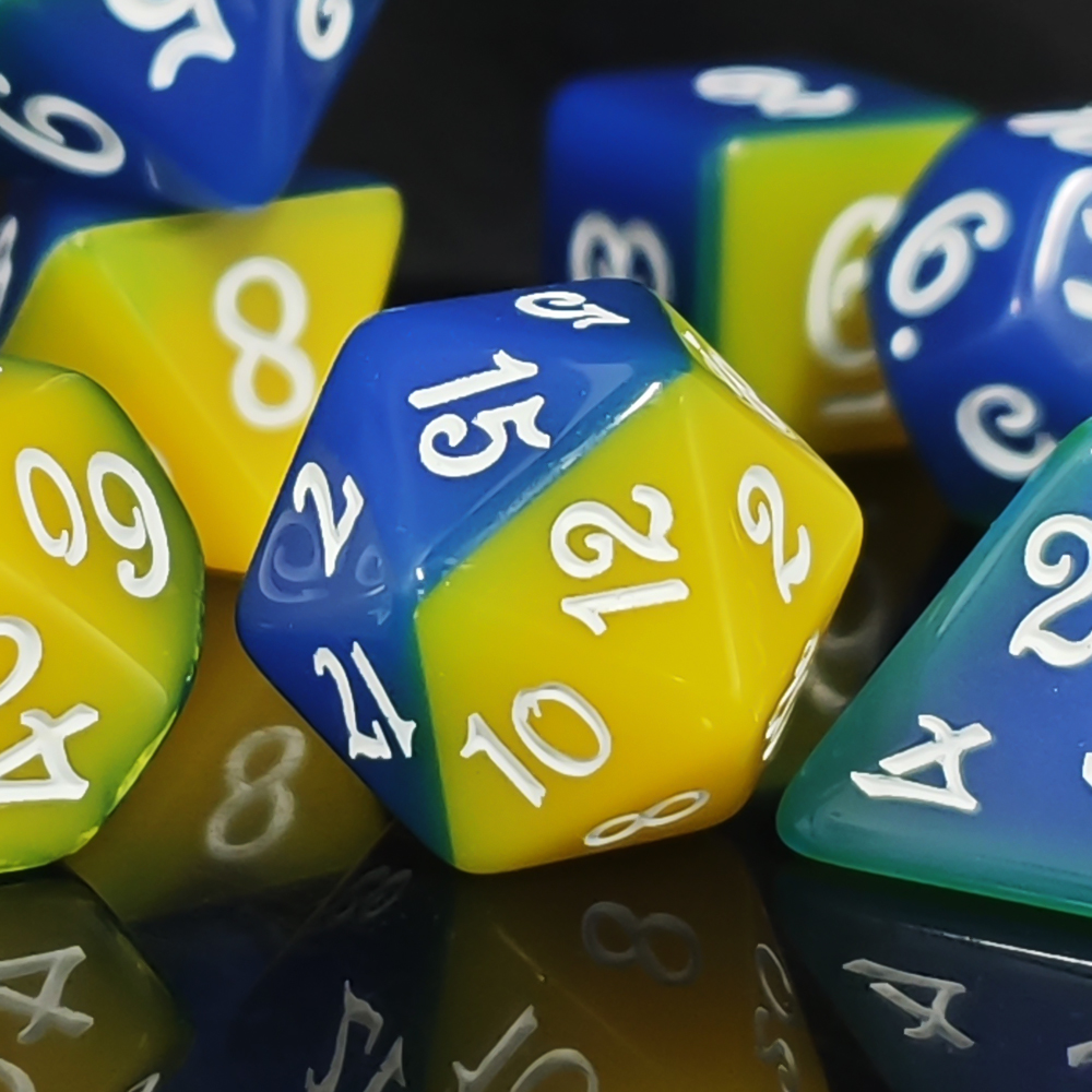 Blue & Yellow Dual Color Polyh - Board Game Live recensie en prijs