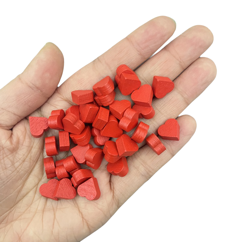 100Pcs 10mm*5mm Red Heart Shap - Board Game Verdant recensie en prijs
