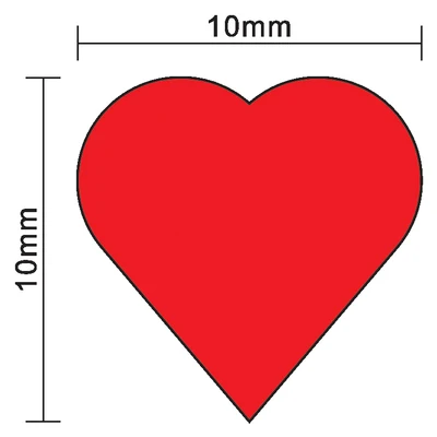 100Pcs 10mm*5mm Red Heart Shap - Board Game Verdant recensie en prijs